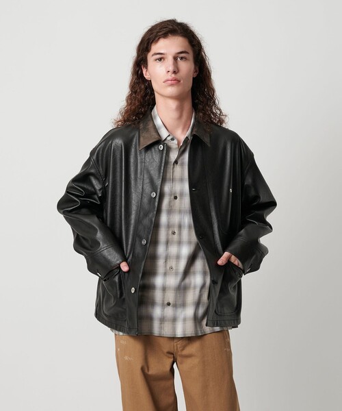 ☆美品　BEAUTY&YOUTH ブラックカバーオール　ジャケット　Mサイズ H BEAUTY&YOUTH UNITED ARROWS（エイチビューティーアンドユース