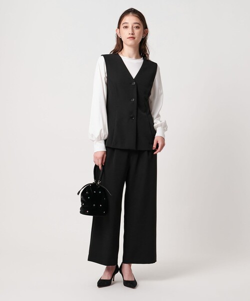 UNITED ARROWS ジレ　ベスト　ブラック UNITED ARROWS ベスト ジレ drapy テーラード レディース