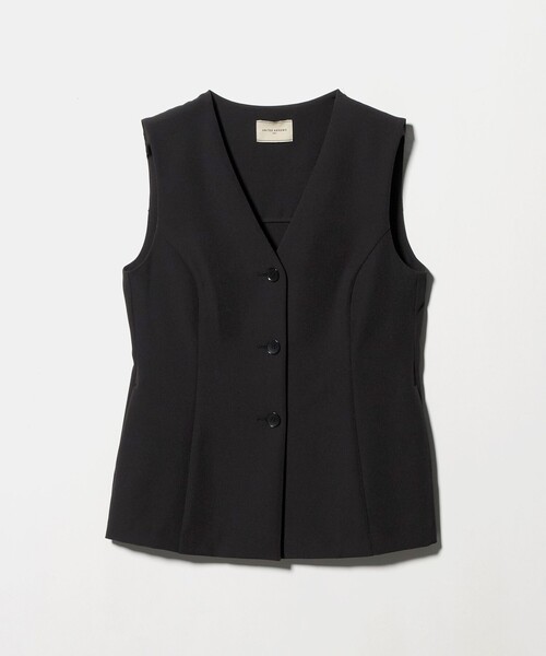 UNITED ARROWS ジレ　ベスト　ブラック UNITED ARROWS ベスト ジレ drapy テーラード レディース