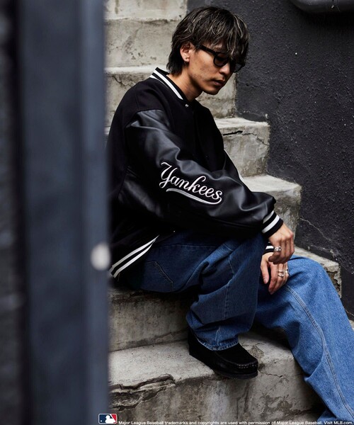 MLB 「PUBLUX」スタジャン LARGE ブラック メンズ : ZOZOTOWN Yahoo!店