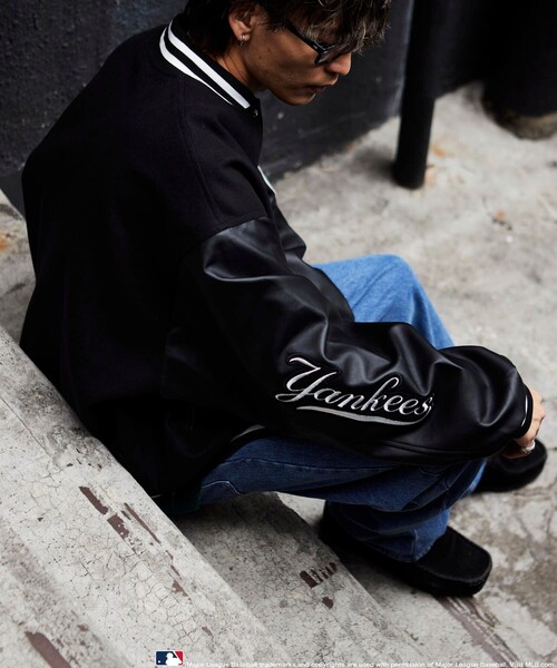 MLB 「PUBLUX」スタジャン LARGE ブラック メンズ : ZOZOTOWN Yahoo!店