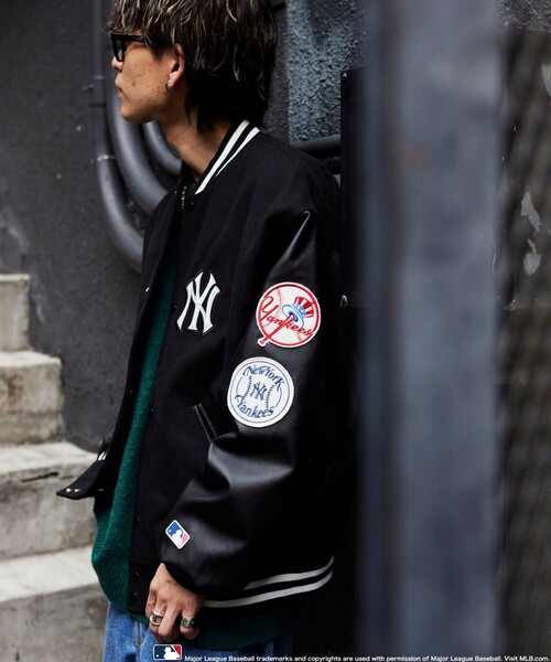 MLB 「PUBLUX」スタジャン LARGE ブラック メンズ : ZOZOTOWN Yahoo!店