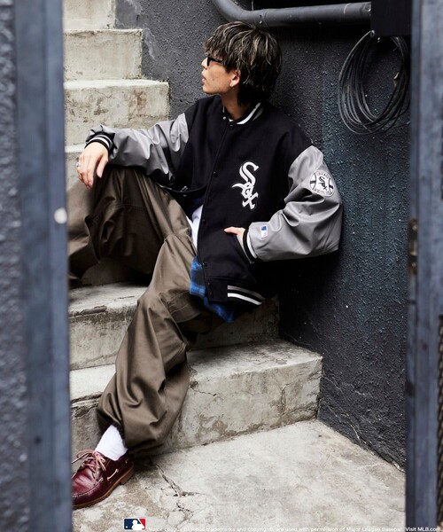 MLB 「PUBLUX」スタジャン LARGE ブラック メンズ : ZOZOTOWN Yahoo!店