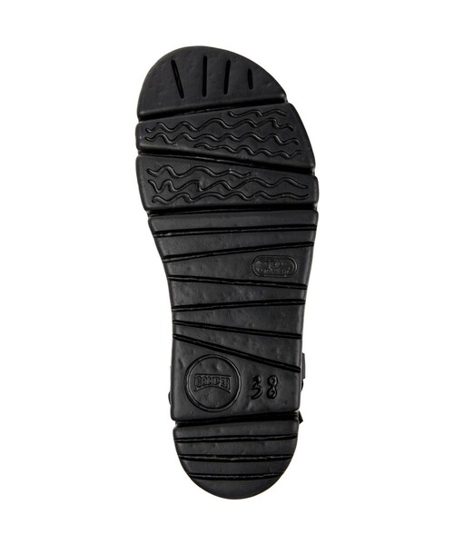 「CAMPER」 フラットサンダル 23.5cm ブラック レディースの画像