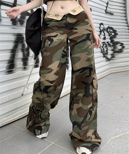 タイムセール！古着デニム☆解体×再構築☆ ハーフショートパンツ☆ミリタリ☆ 迷彩 Dream garden（ドリームガーデン） ジーンズ デニム デニムパンツ