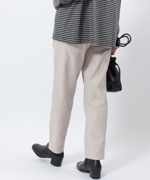 チノパン 裏起毛 ストレッチ ストレートシルエットパンツ/カラー