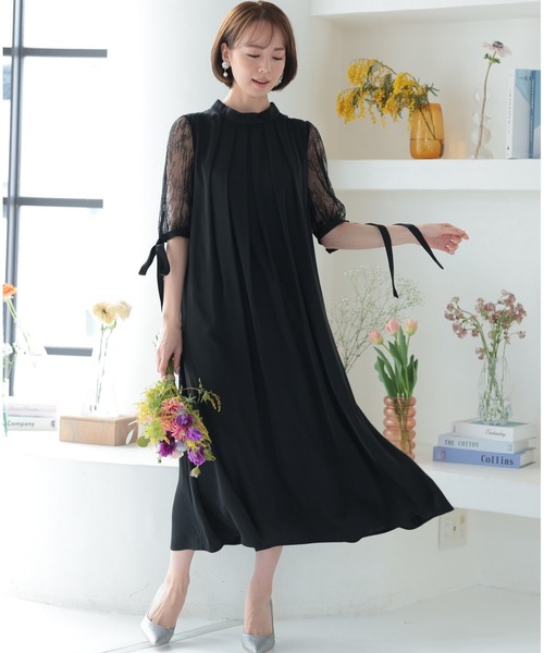 「PREFERIR」 「h.haremode」半袖ワンピース SMALL ブラック レディース_画像6