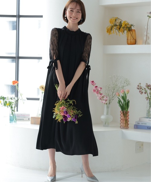 「PREFERIR」 「h.haremode」半袖ワンピース SMALL ブラック レディース_画像7