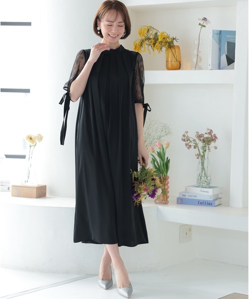 「PREFERIR」 「h.haremode」半袖ワンピース SMALL ブラック レディース_画像8