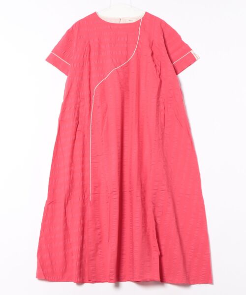 「unica」 半袖ワンピース F レッド レディース_画像5
