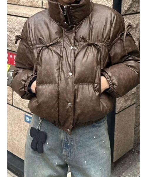 EMODA（エモダ） ダウンコート ダウンジャケット リボンパッファー