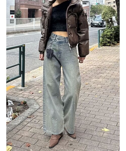 EMODA（エモダ） ダウンコート ダウンジャケット リボンパッファー