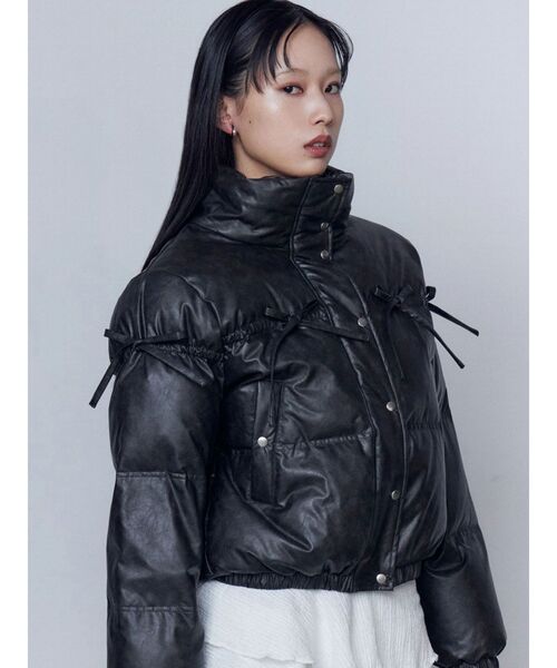 EMODA（エモダ） ダウンコート ダウンジャケット リボンパッファー