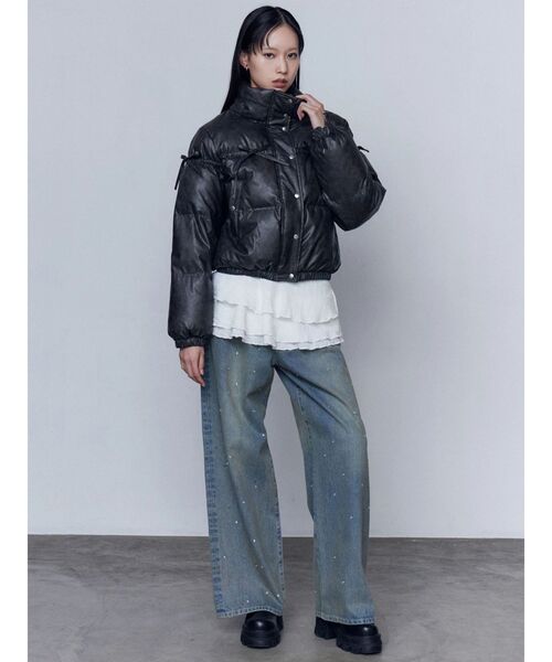 EMODA（エモダ） ダウンコート ダウンジャケット リボンパッファー