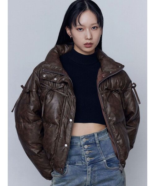 EMODA（エモダ） ダウンコート ダウンジャケット リボンパッファー