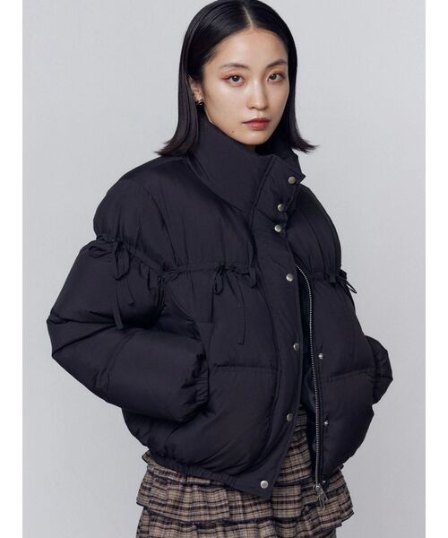 ジャケット・アウター EMONISUTA EMODA（エモダ） ダウンコート ダウンジャケット リボンパッファー