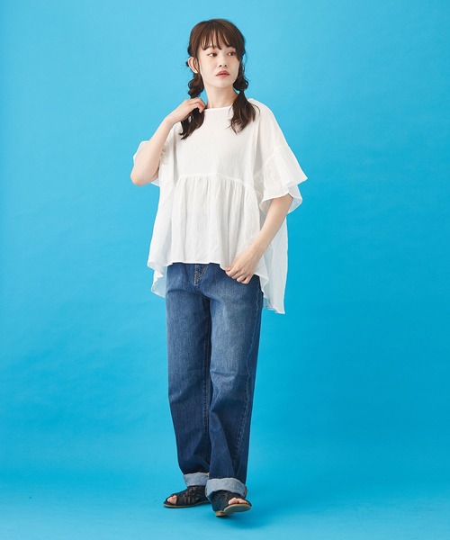 「CUBE SUGAR」 半袖ブラウス M イエロー レディース_画像2
