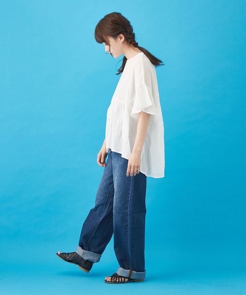 「CUBE SUGAR」 半袖ブラウス M イエロー レディース_画像3