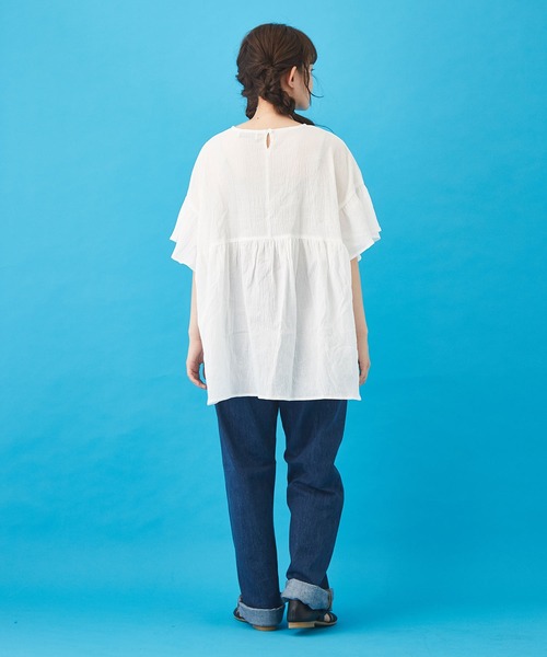 「CUBE SUGAR」 半袖ブラウス M イエロー レディース_画像6