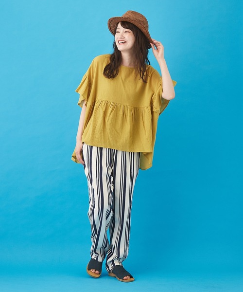 「CUBE SUGAR」 半袖ブラウス M イエロー レディース_画像8