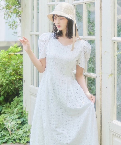 「SWINGLE」 半袖ワンピース FREE クリーム レディース_画像5