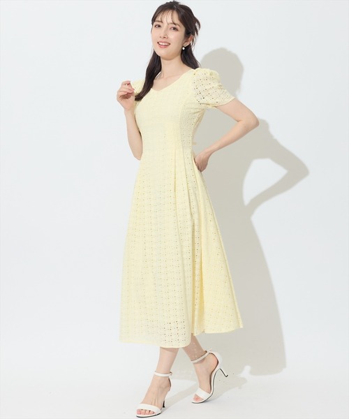 「SWINGLE」 半袖ワンピース FREE クリーム レディース_画像9