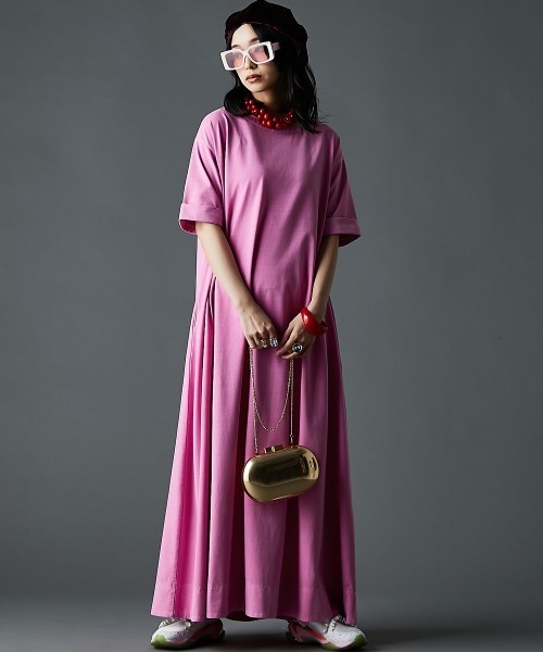 「GEVS.」 「SMILELAND」半袖ワンピース M サックスブルー レディース_画像6