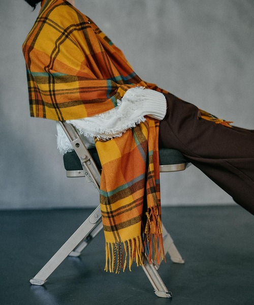 LEPSIM（レプシィム） ストール マフラー 洗えるチェック柄ストール