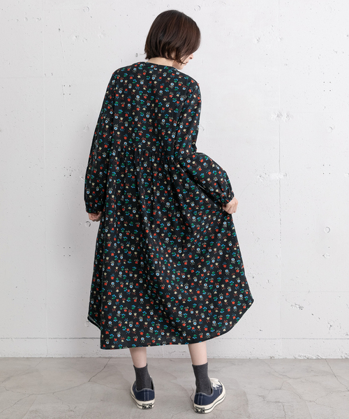 POU DOU DOU（プードゥドゥ） ワンピース フラワープリント切替