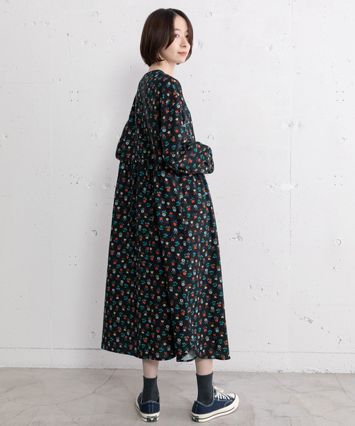 POU DOU DOU（プードゥドゥ） ワンピース フラワープリント切替