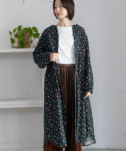 POU DOU DOU（プードゥドゥ） ワンピース フラワープリント切替