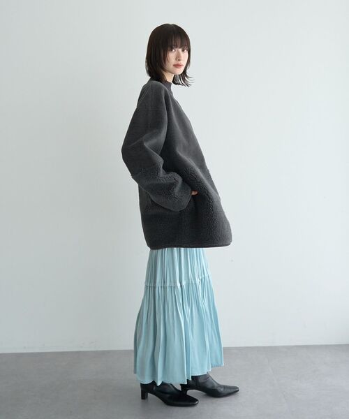 YECCA VECCA（イェッカヴェッカ） スカート ランダムプリーツサテン