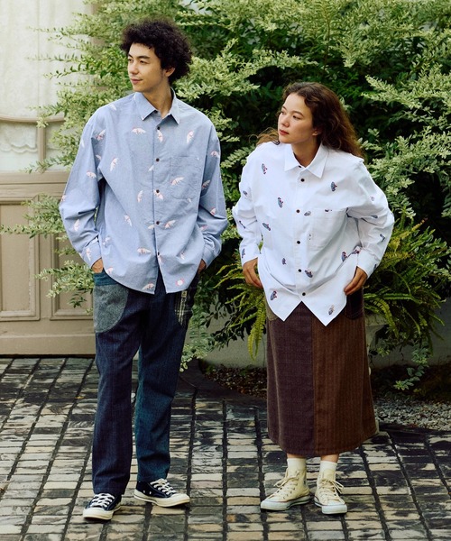 go slow caravan（ゴースローキャラバン） スカート WOOL LIKE FABRIC