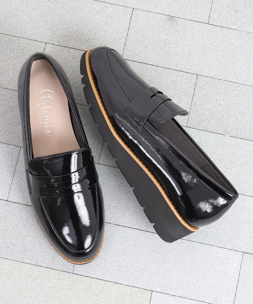 「artemis by DIANA」 フラットパンプス 22.0cm クリアブラック レディース_画像6