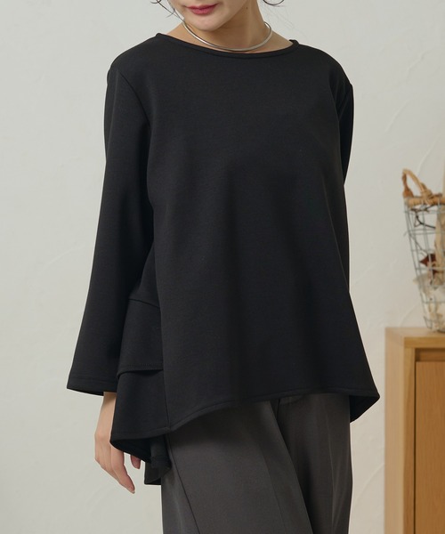 d.i.a 長袖トップス DAYRA tシャツ クルーネック フレア ティアード 長袖 トップス