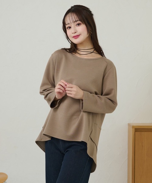 DAYRA tシャツ クルーネック フレア ティアード 長袖 トップス
