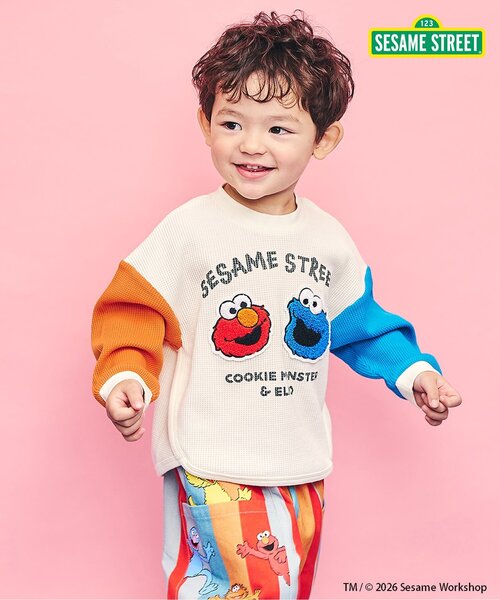 SESAME STREET（セサミストリート） tシャツ ワッフルモチーフTシャツ 
