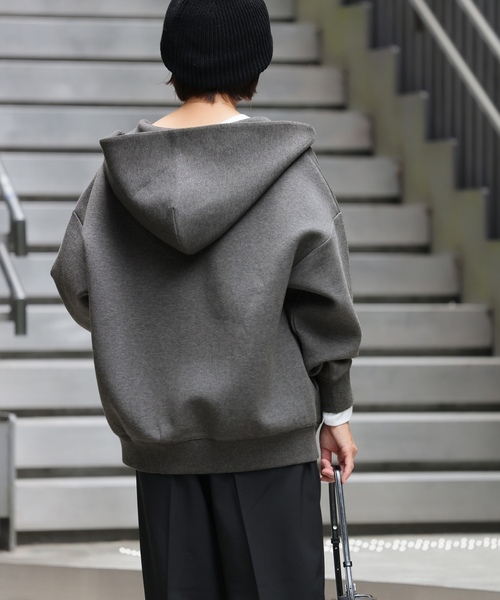「JOURNAL STANDARD relume」 ジップアップパーカー FREE スミクロ レディースの画像