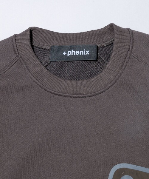 「+phenix」 スウェットカットソー LARGE ブラック メンズ_画像4