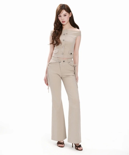 ANDWANG トップス ANDWANG Shoulder-Line Denim Tops レディース : ZOZOTOWN Yahoo!店