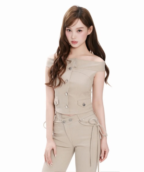 ANDWANG Shoulder-Line Denim Tops レディース : ZOZOTOWN Yahoo!店