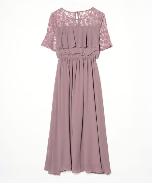 「DRESS PLUS」 半袖ワンピース S ラベンダー レディース_画像2