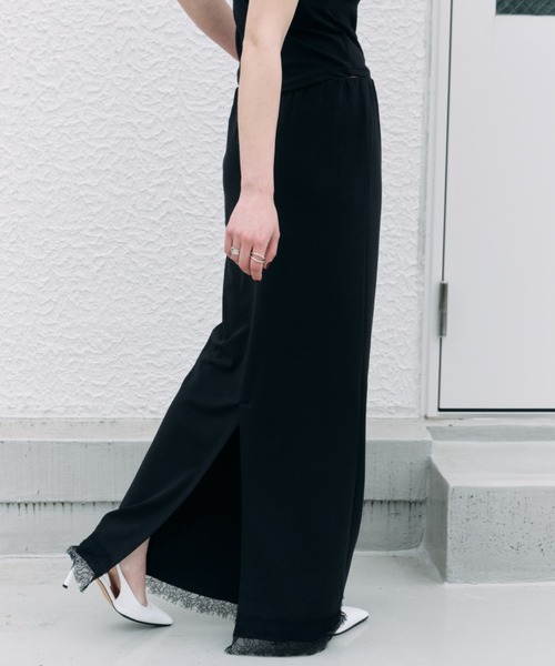 HANNE ロング スカート レースヘムロングスカート : ZOZOTOWN Yahoo!店