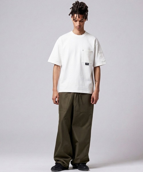 「TAION」 7分袖Tシャツ M ホワイト メンズ_画像2