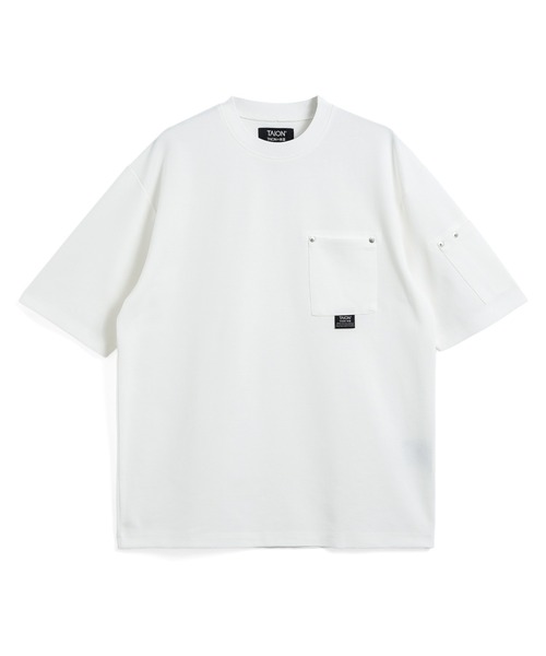 「TAION」 7分袖Tシャツ M ホワイト メンズ_画像9