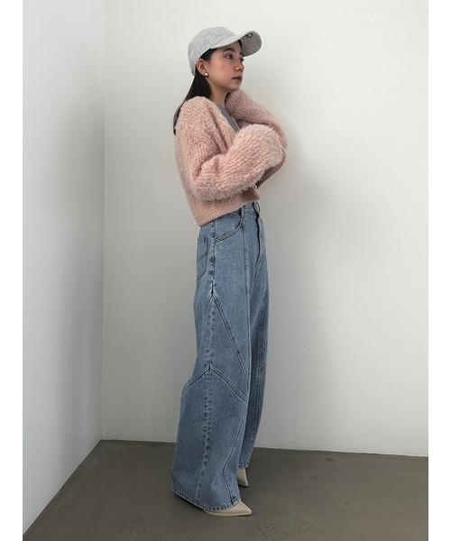 SNIDEL」 デニムパンツ 00 ブルー レディース Sustainableストレッチ 