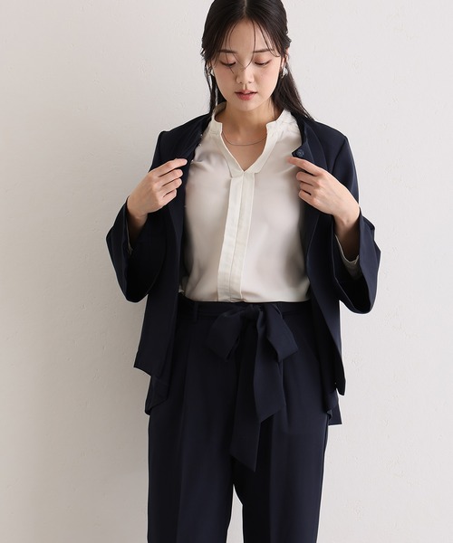 「PourVous」 セットアップ L ネイビー レディース_画像8