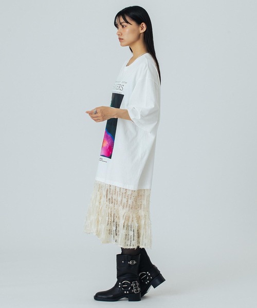 「OKIRAKU」 「ROSE BUD」コンビワンピース ONE SIZE ブラック レディース_画像3