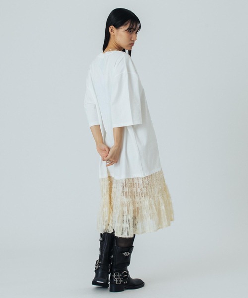 「OKIRAKU」 「ROSE BUD」コンビワンピース ONE SIZE ブラック レディース_画像4