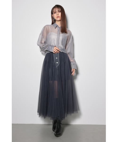 「rienda」 ロングスカート MEDIUM ブラック レディース_画像8